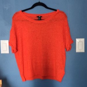 Over sized sweater crop top
